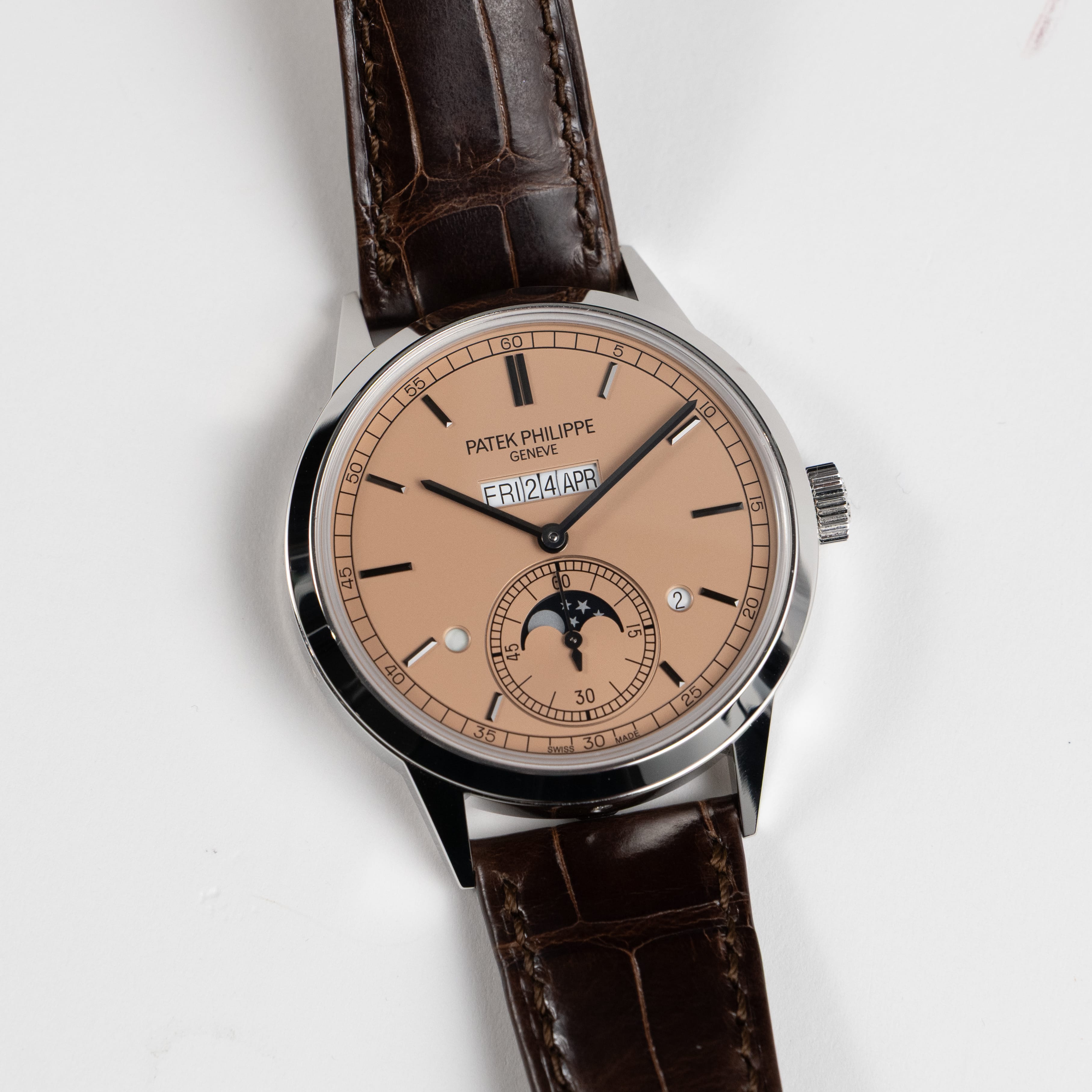 Patek Philippe Grand Complications 5236P-010 In-Line Perpetual Calendar Platinum Salmon Dial (2025)