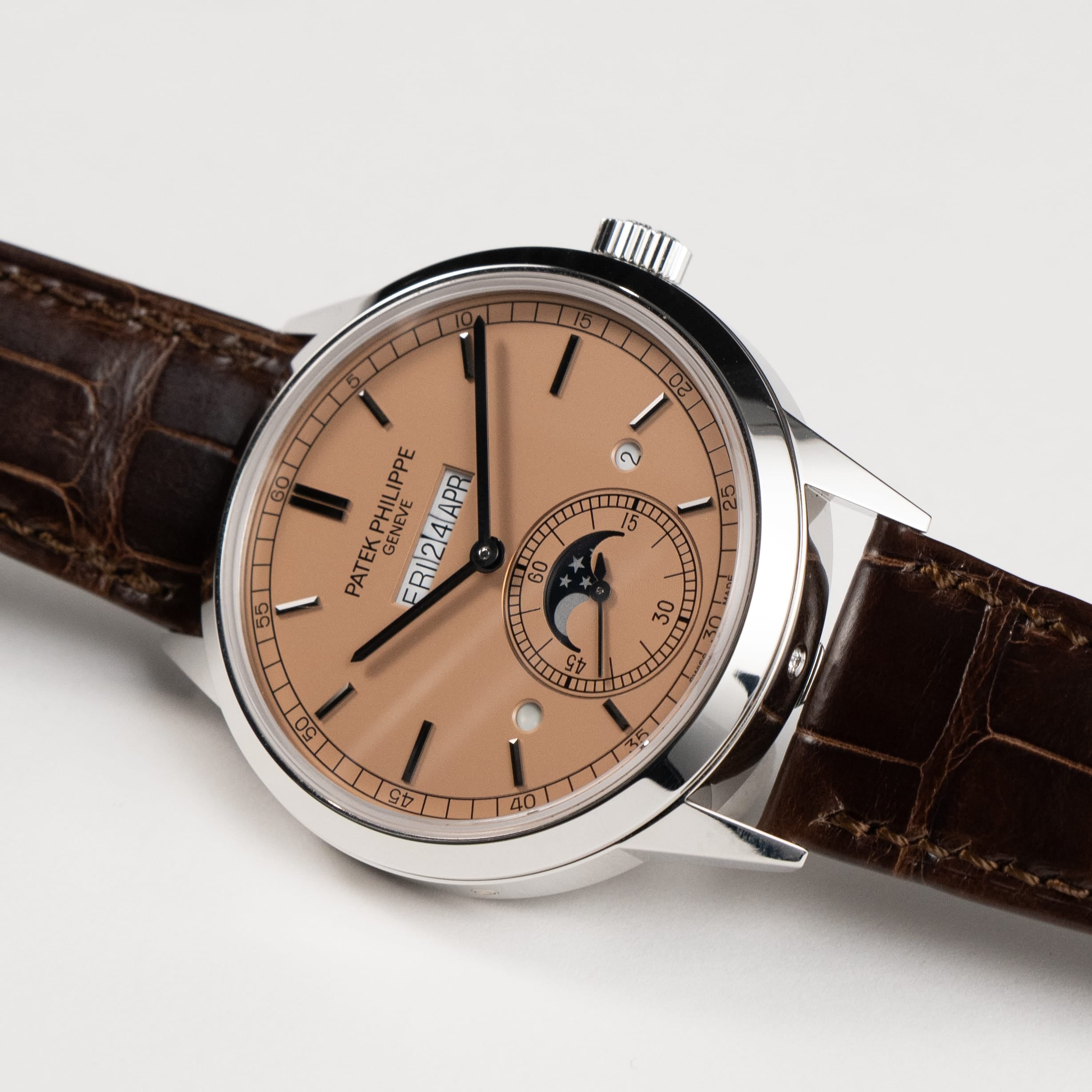 Patek Philippe Grand Complications 5236P-010 In-Line Perpetual Calendar Platinum Salmon Dial (2025)