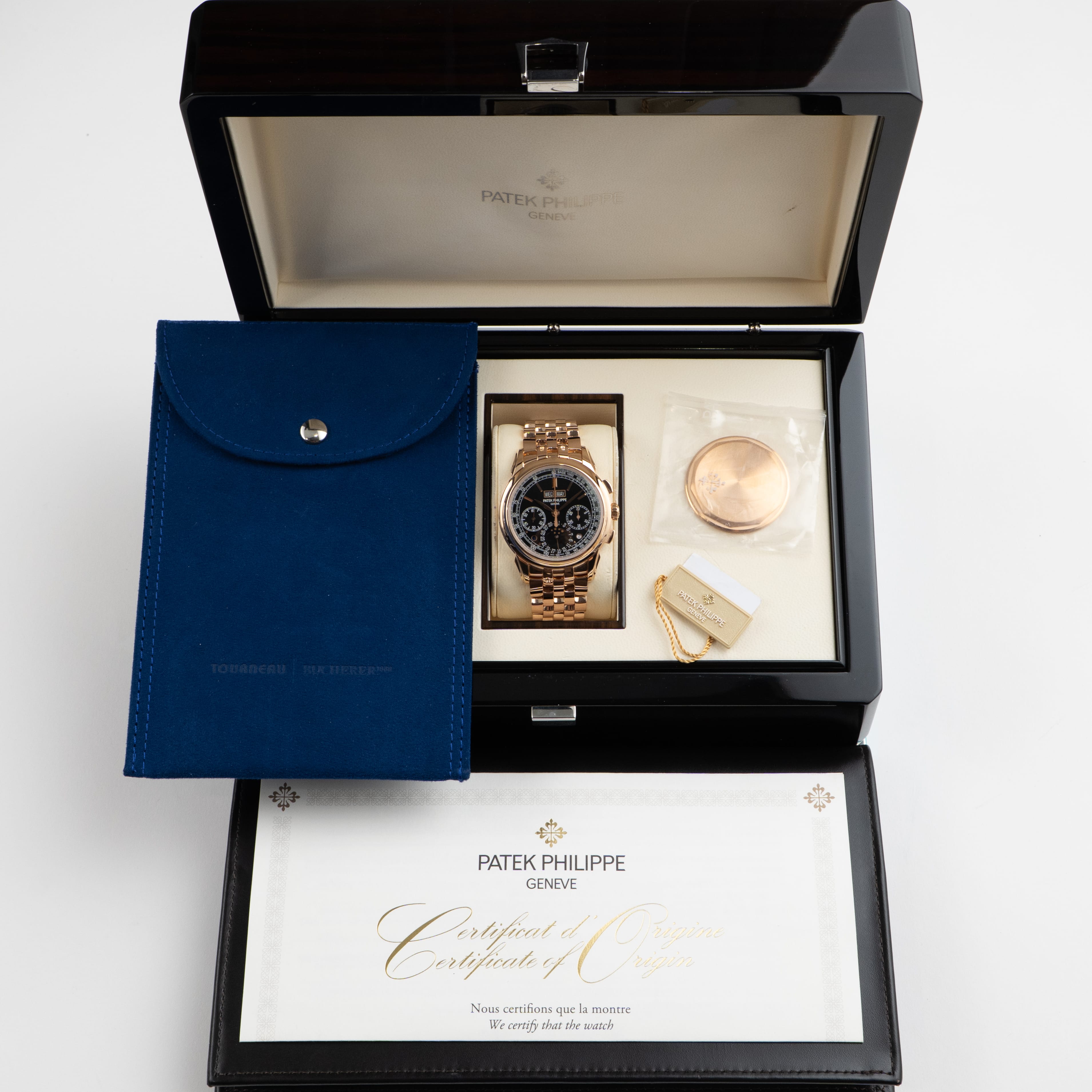 Patek Philippe Grand Complications 5270/1R-001 Chronograph Perpetual Calendar Rose Gold Black Dial (2019)