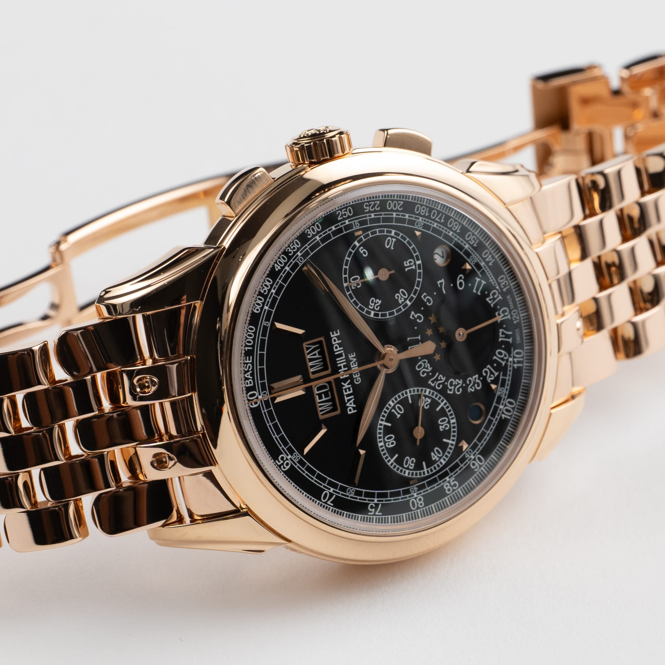 Patek Philippe Grand Complications 5270/1R-001 Chronograph Perpetual Calendar Rose Gold Black Dial (2019)
