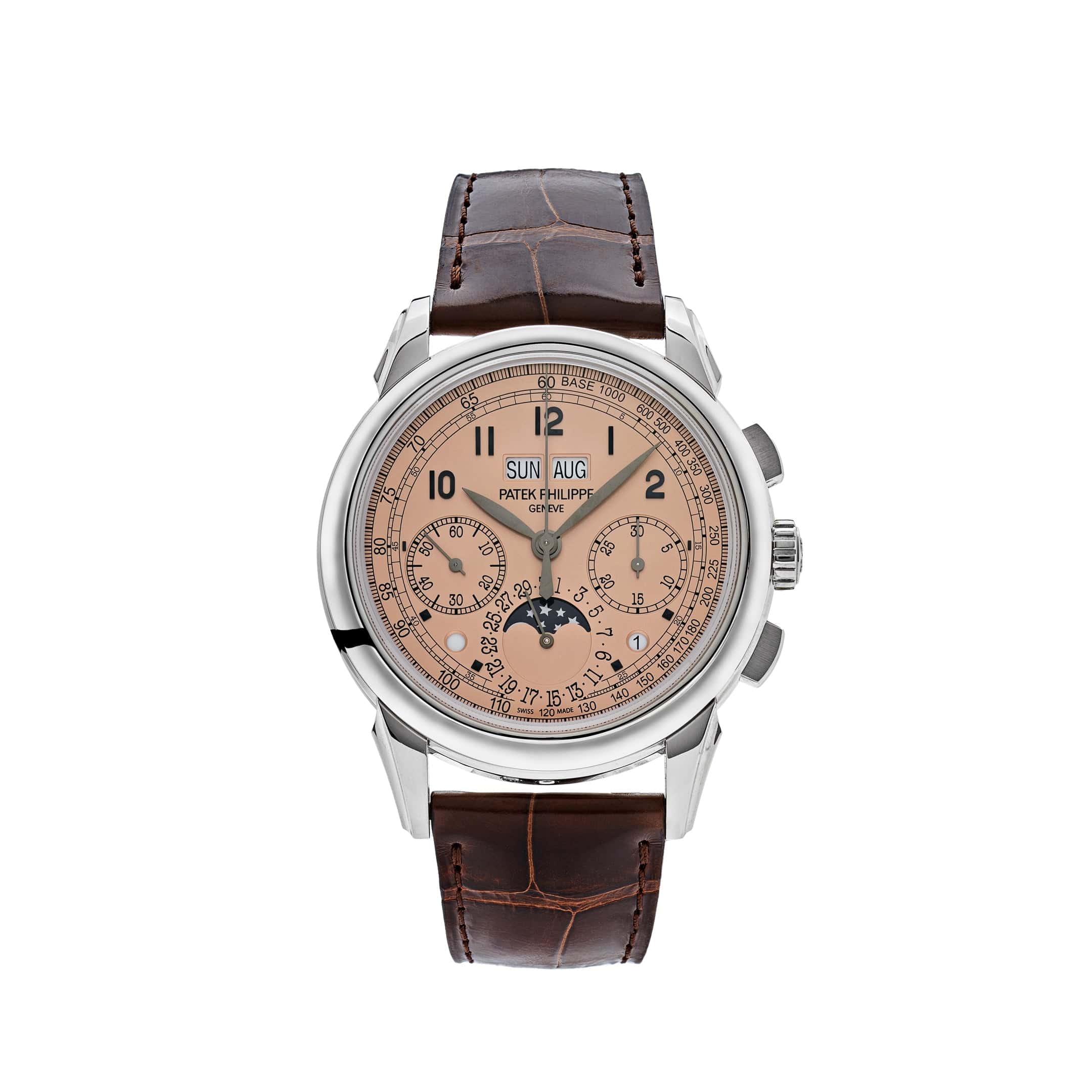 Luxury Watch Patek Philippe Grand Complications Perpetual Chronograph Platinum 5270P-001 Wrist Aficionado