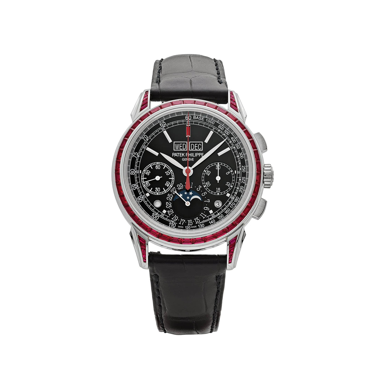 Patek Philippe Grand Complications 5271/12P-001 Perpetual Calendar  Platinum Black Dial Ruby Bezel