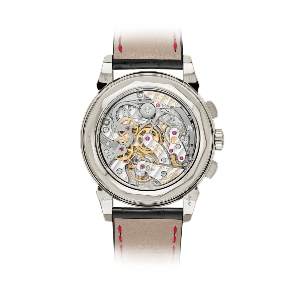 Patek Philippe Grand Complications Perpetual Calendar Chronograph Platinum Baguette Rubies 5271/12P-010 Wrist Aficionado