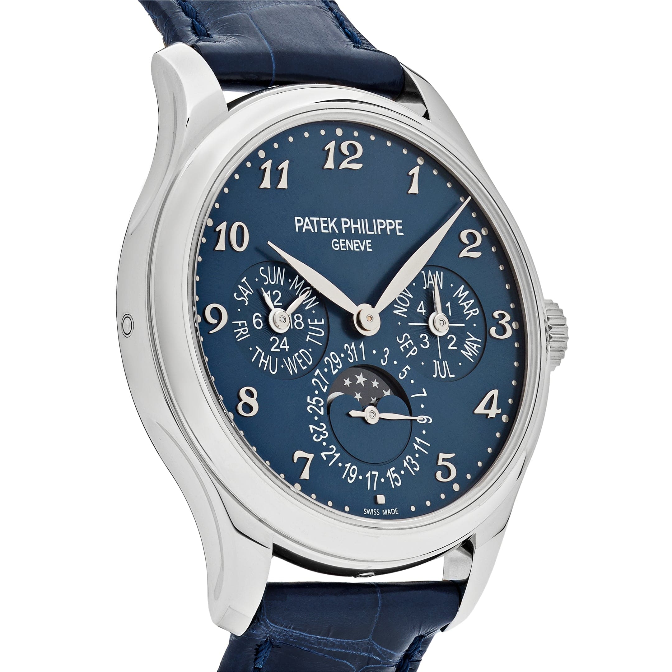 Patek Philippe Grand Complications Perpetual Calendar White Gold Blue Dial 5327G-001