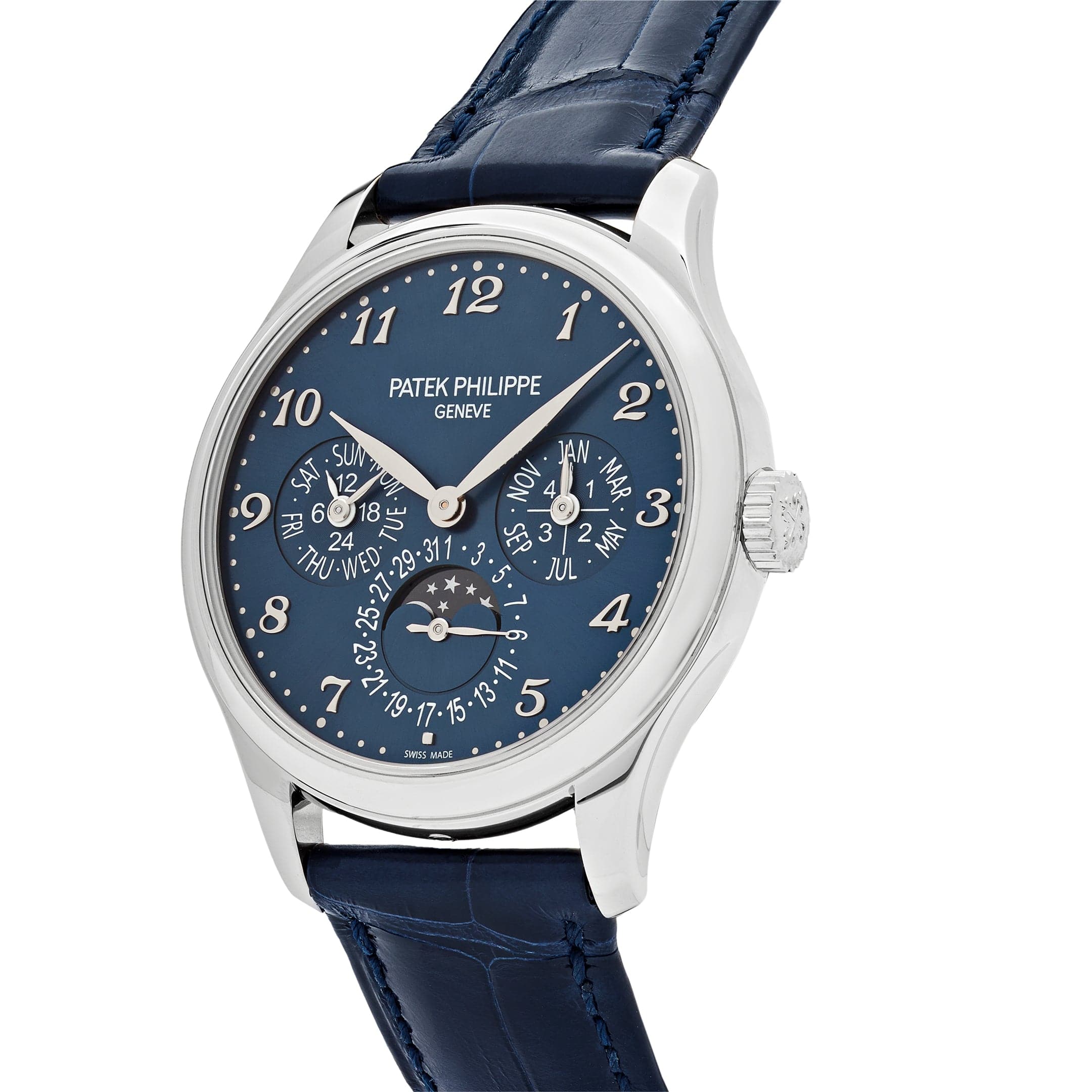 Patek Philippe Grand Complications Perpetual Calendar White Gold Blue Dial 5327G-001