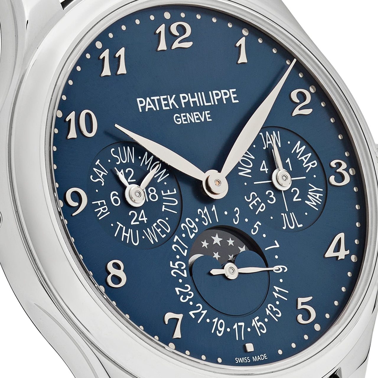 Patek Philippe Grand Complications Perpetual Calendar White Gold Blue Dial 5327G-001