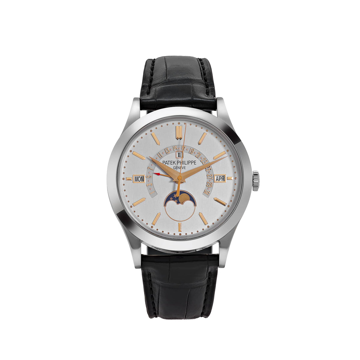 Patek Philippe Grand Complications 5496P-015 Perpetual Calendar Moon Phases Platinum Silver Dial (2017)
