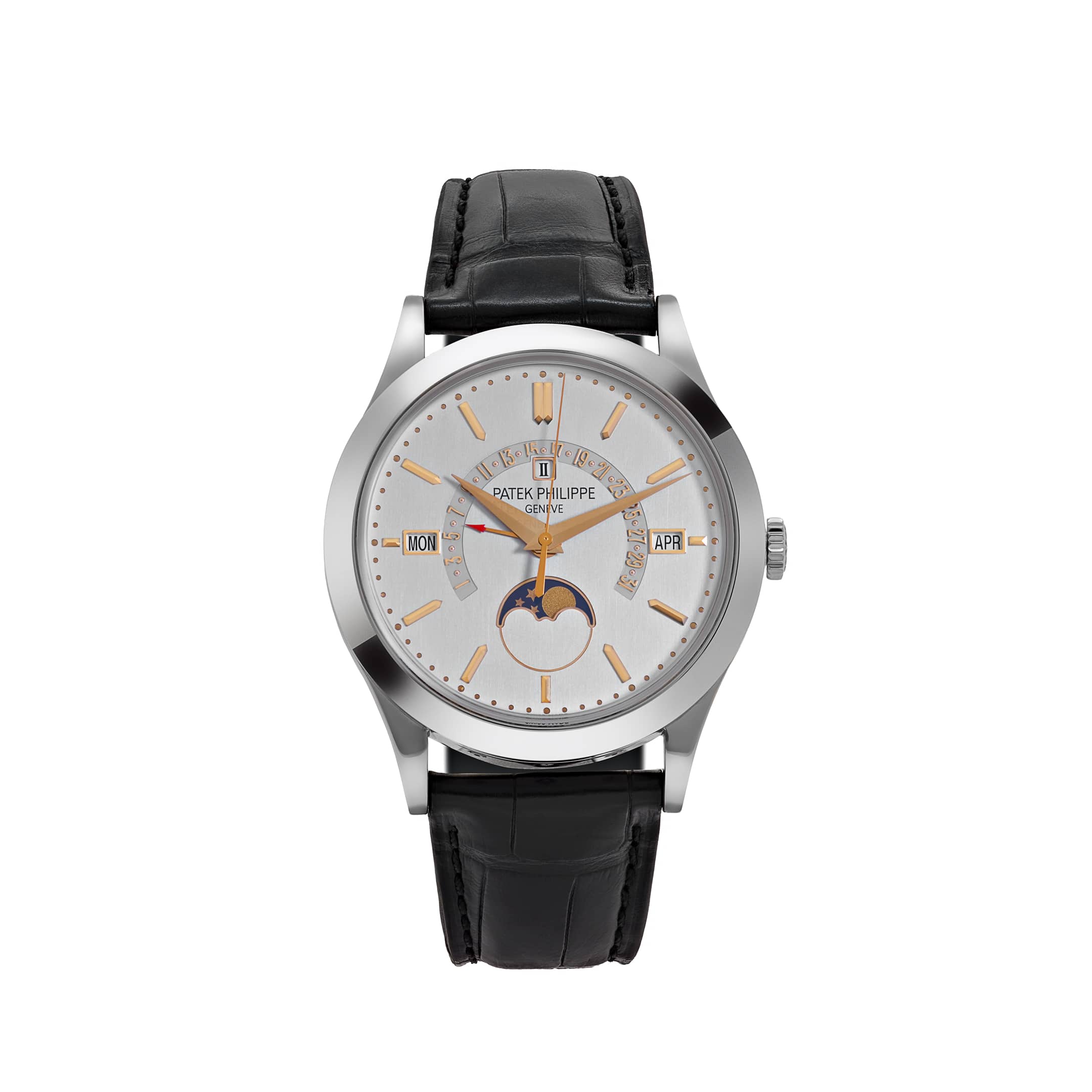 Patek Philippe Grand Complications 5496P-015 Perpetual Calendar Moon Phases Platinum Silver Dial (2017)