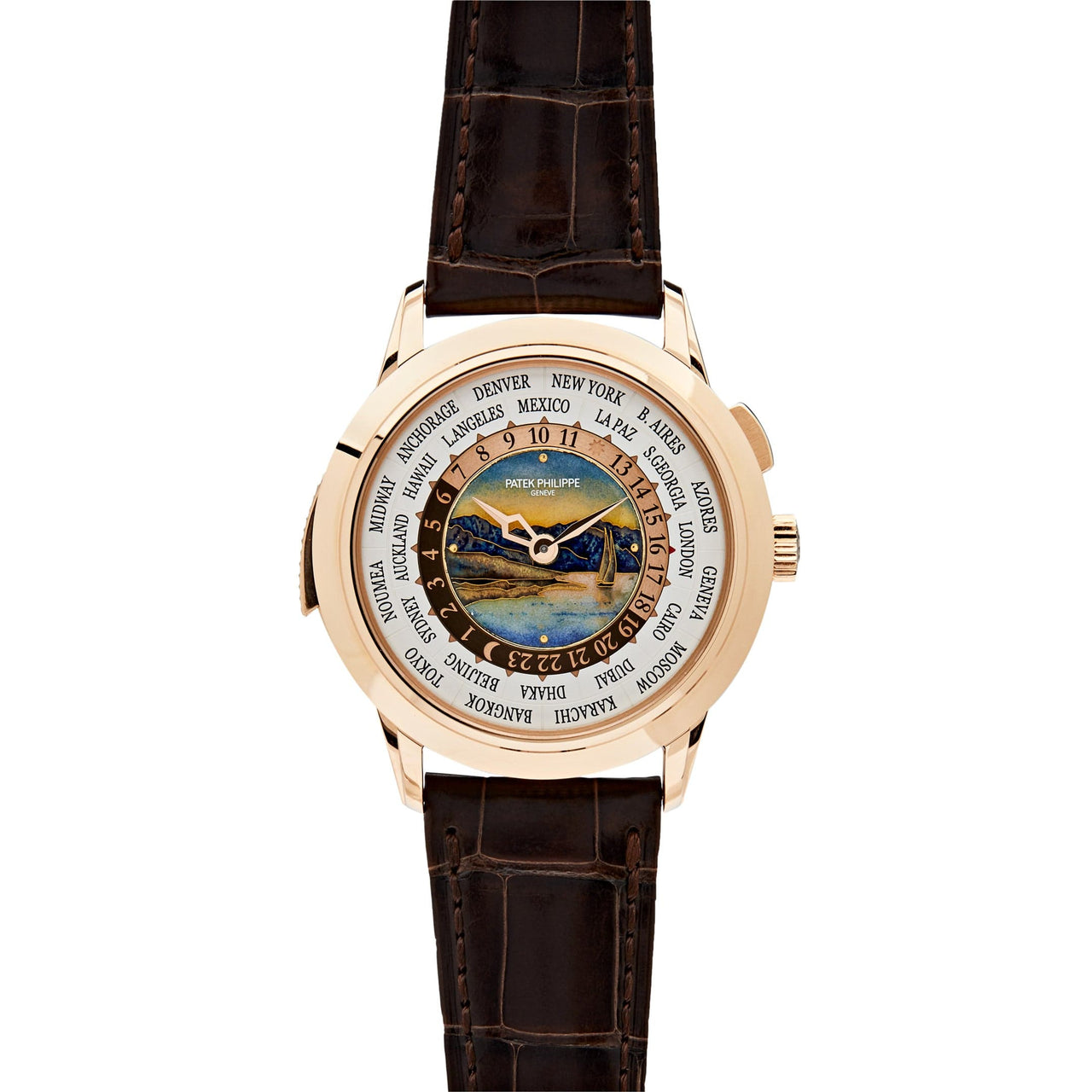 Luxury Watch Patek Philippe Grand Complications Minute Repeater World Time Rose Gold 5531R-012 Wrist Aficionado