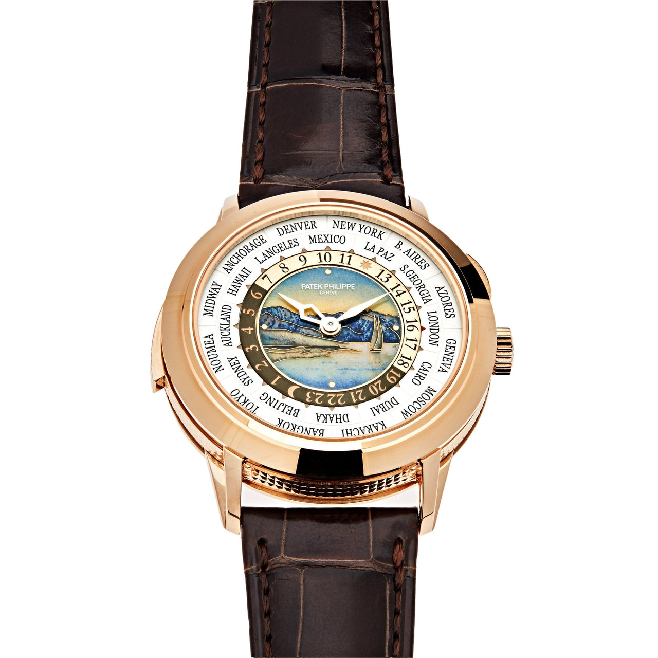 Luxury Watch Patek Philippe Grand Complications Minute Repeater World Time Rose Gold 5531R-012 Wrist Aficionado