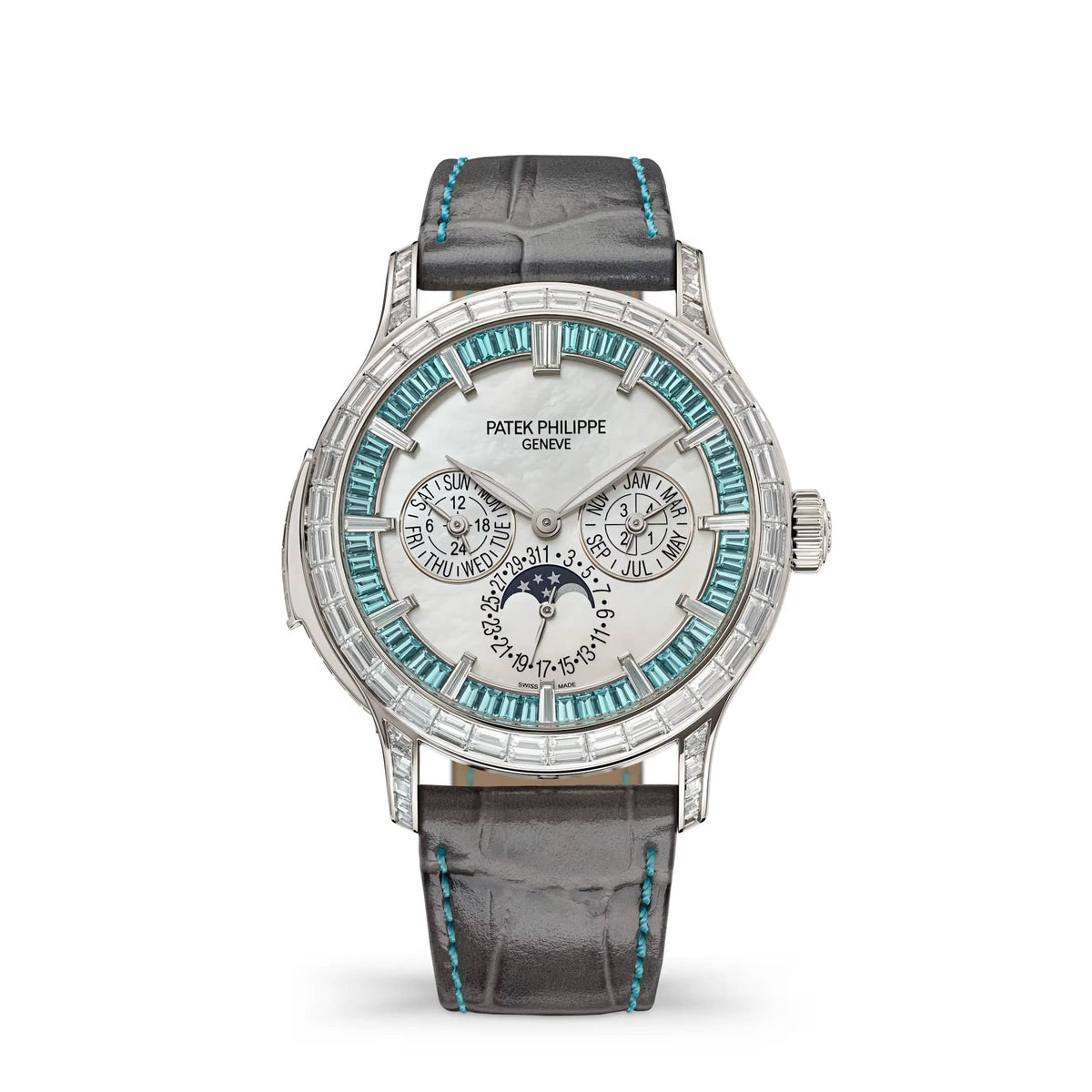 Patek Philippe Grand Complications Haute Joaillerie 5374/400P-001 Minute Repeater Perpetual Calendar Platinum White MOP Dial Diamond Bezel (2026)