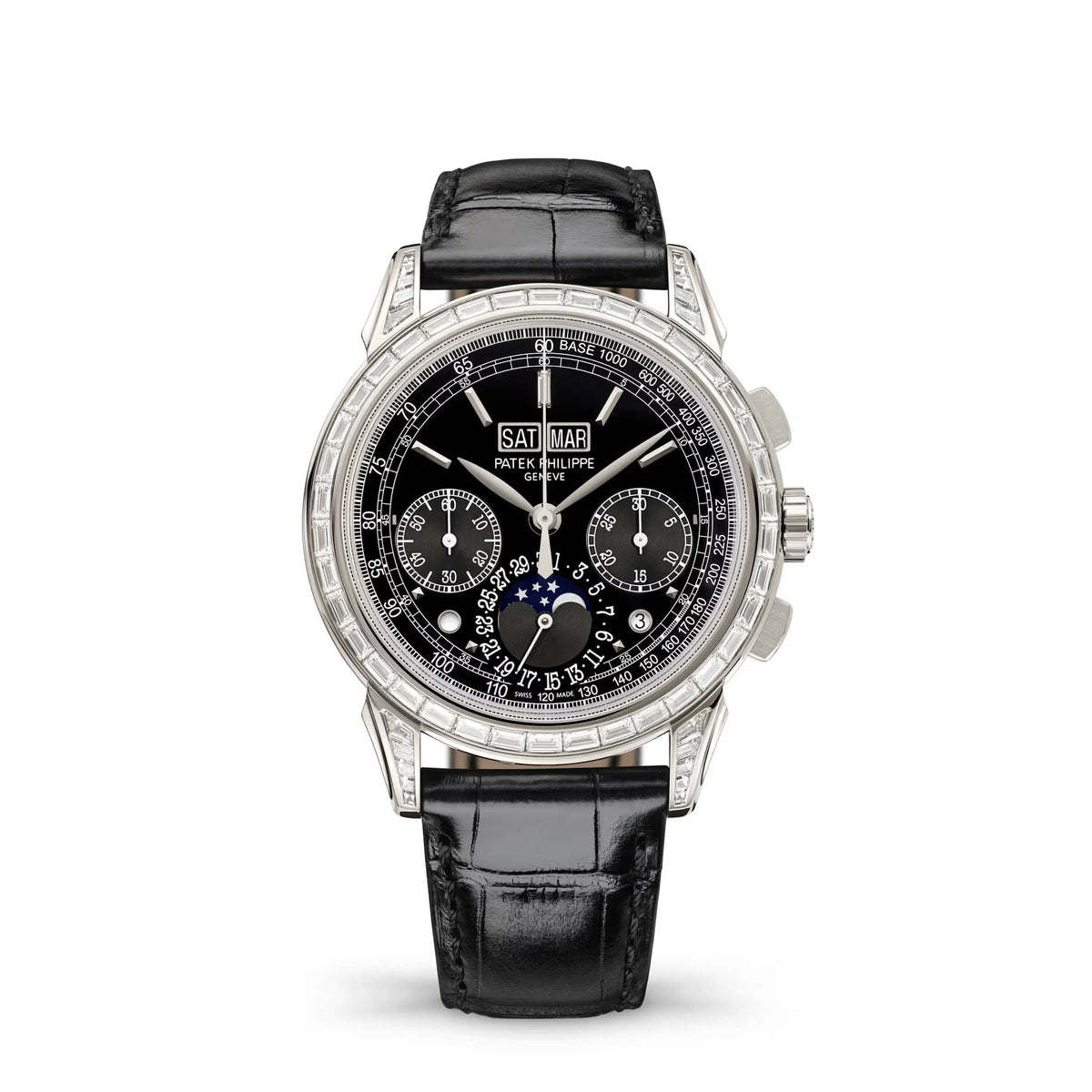 Patek Philippe Grand Complications Joaillerie 5271P-010 Chronograph Perpetual Calendar Platinum Black Dial Diamond Bezel (2026)