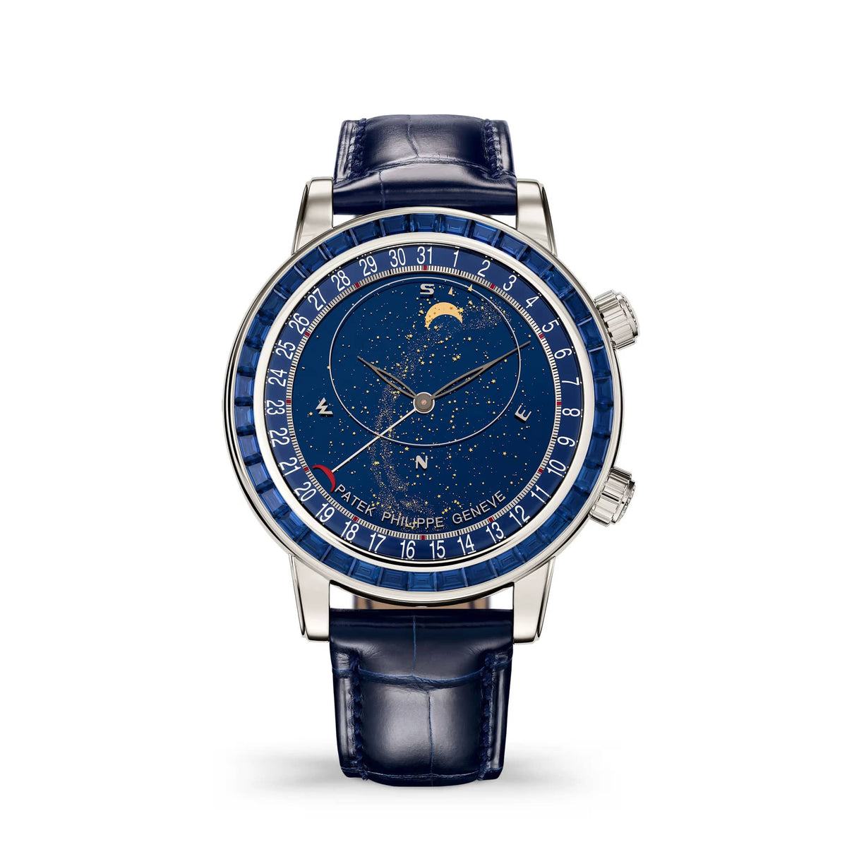 Patek Philippe Grand Complications Joaillerie 6104/11P-010 Celestial Platinum Blue Dial Sapphire Bezel (2026)