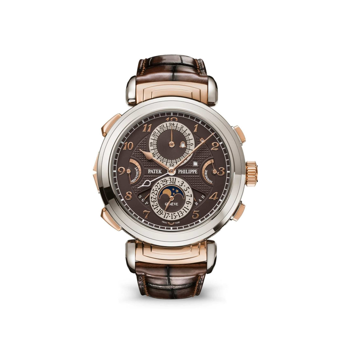 Patek Philippe Grandmaster Chime 6300GR-001 White Gold Rose Gold Brown Dial
