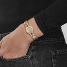 Patek Philippe La Flamme 4818/11 'Ladies' Yellow Gold Diamonds Blue Sapphires Quartz