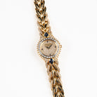 Patek Philippe La Flamme 4818/11 'Ladies' Yellow Gold Diamonds Blue Sapphires Quartz
