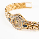 Patek Philippe La Flamme 4818/11 'Ladies' Yellow Gold Diamonds Blue Sapphires Quartz