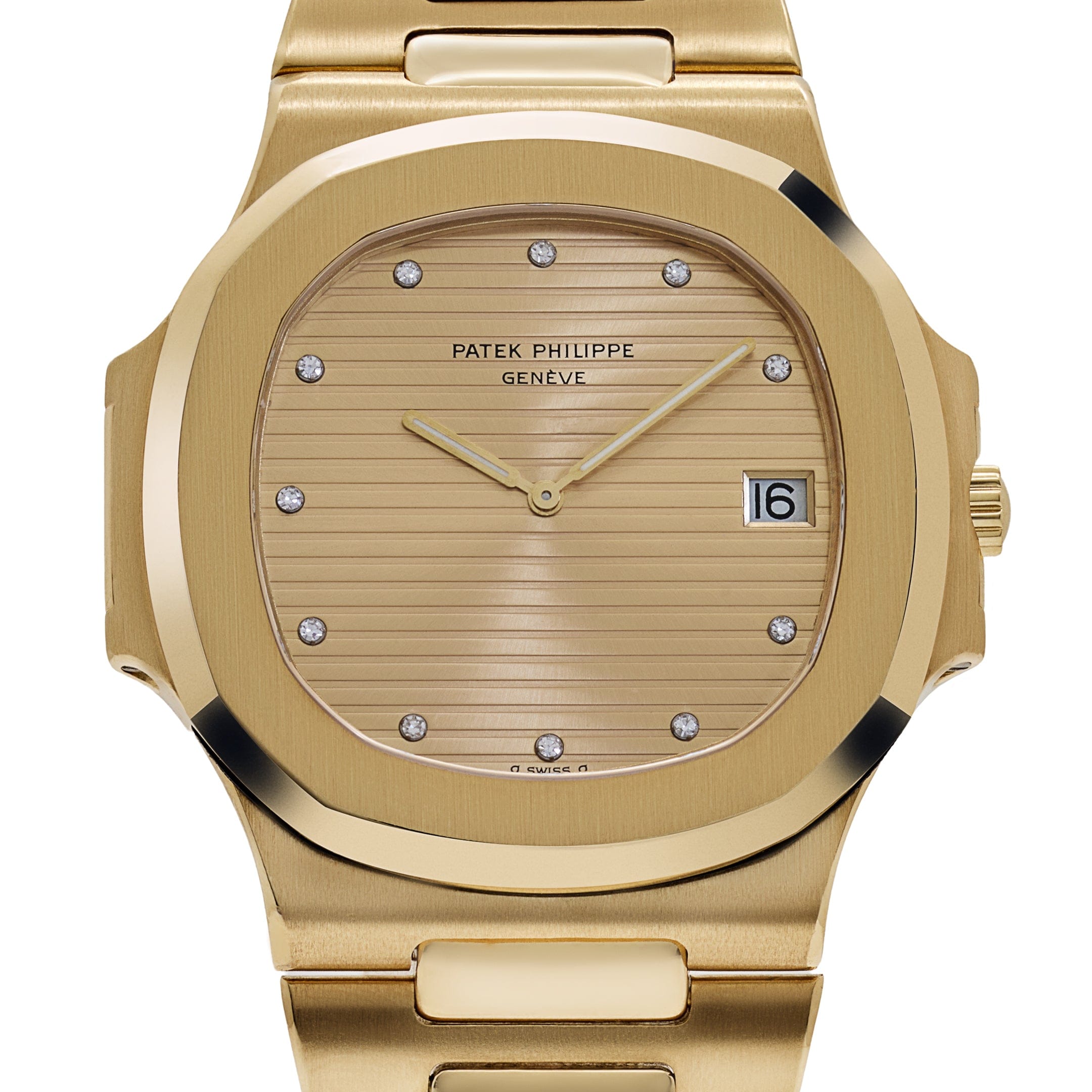 Patek Philippe Nautilus 3700/11J-051 'Jumbo' Yellow Gold Champagne Diamond Dial