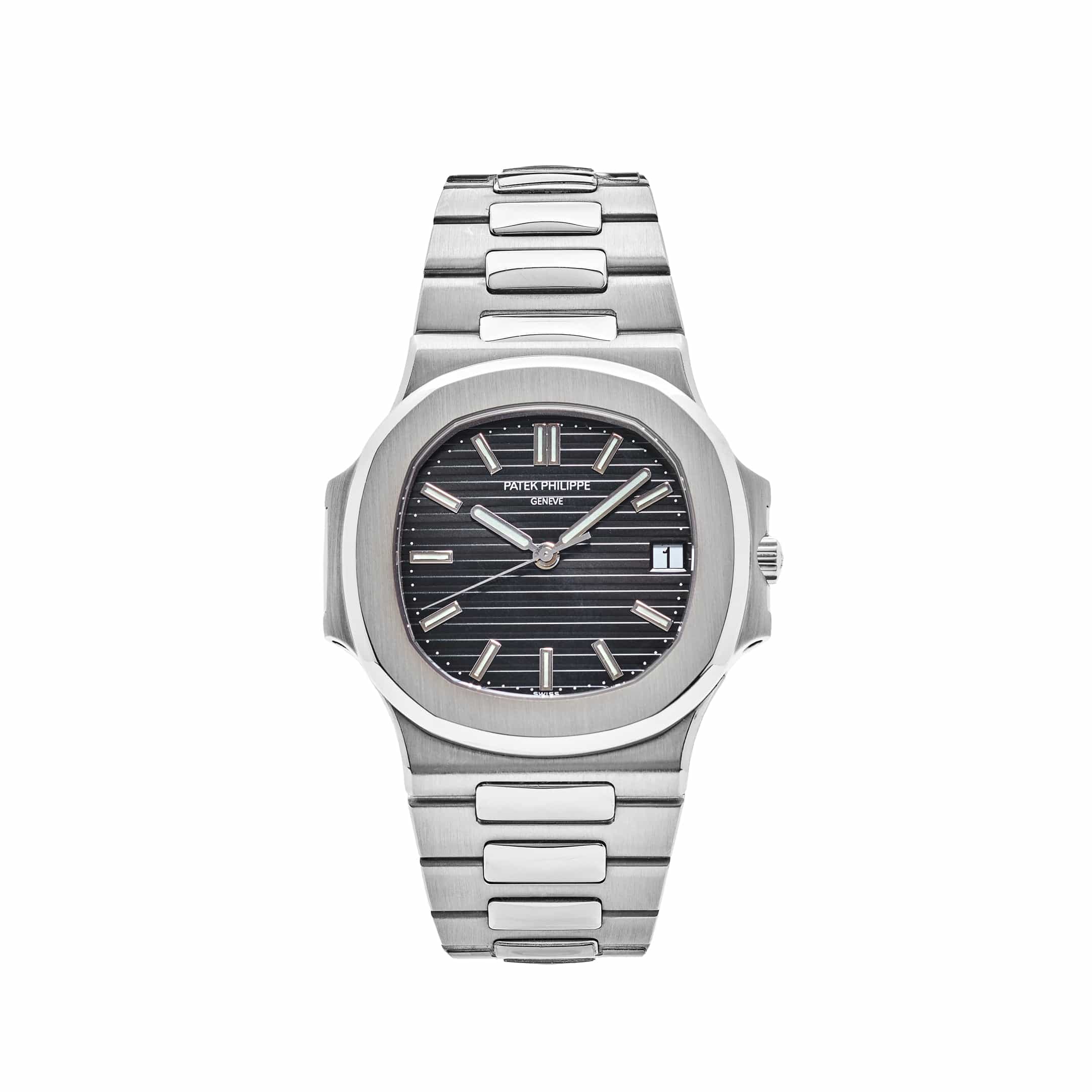 Patek Philippe Nautilus 3711/1G-001 Date White Gold Black Dial