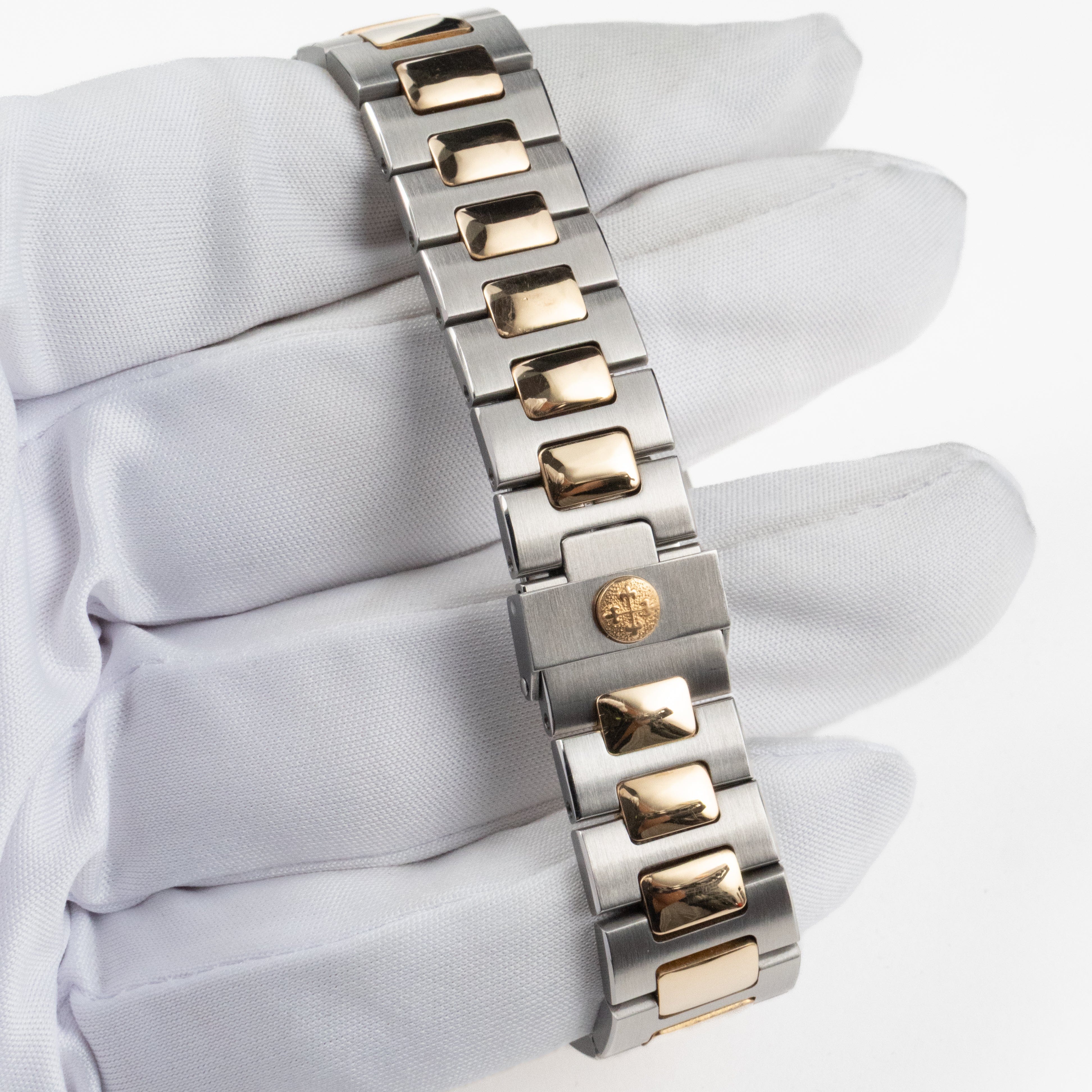 Patek Philippe Nautilus 3800/1AJ Stainless Steel Yellow Gold Champagne Dial