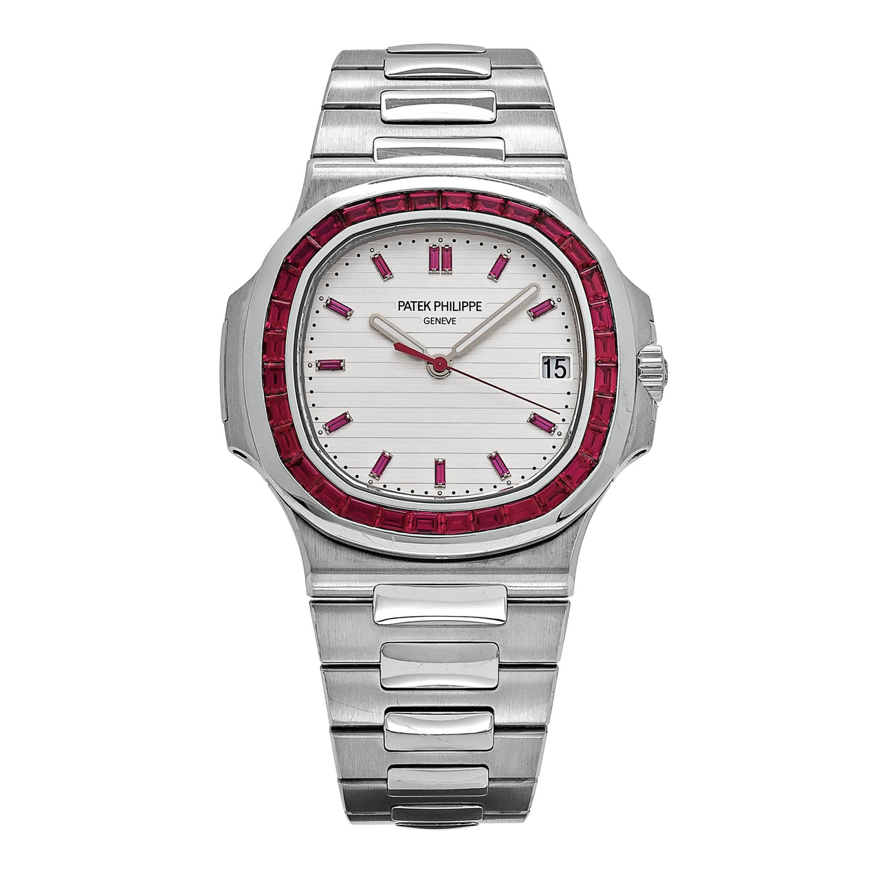 Patek Philippe Nautilus 5711/112P-010 Platinum White Dial Ruby Bezel