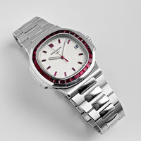 Thumbnail for Patek Philippe Nautilus 5711/112P-010 Platinum White Dial Ruby Bezel