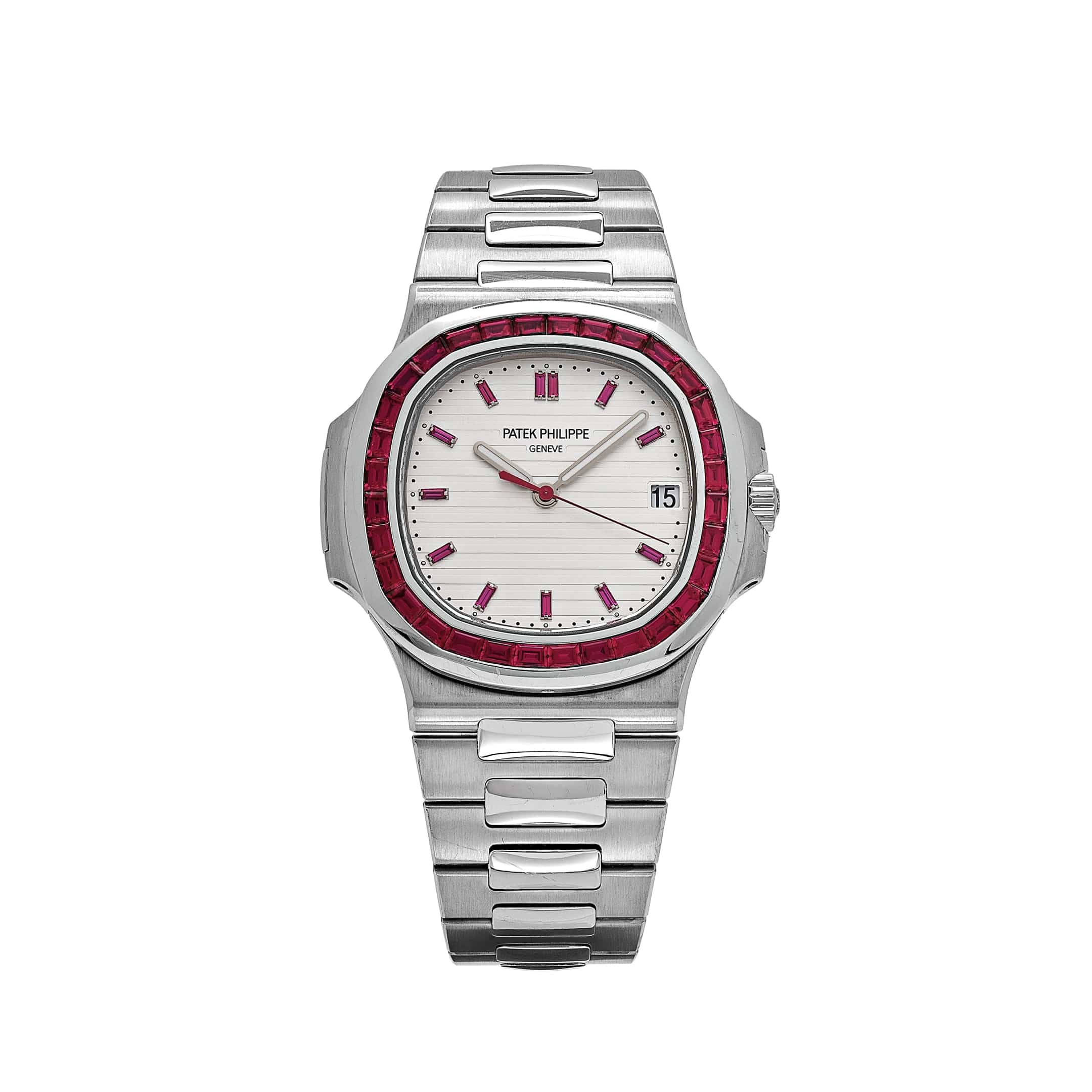 Patek Philippe Nautilus 5711/112P-010 Platinum White Dial Ruby Bezel