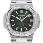 Patek Philippe Nautilus 5711/1300A Stainless Steel Green Dial Diamond Bezel
