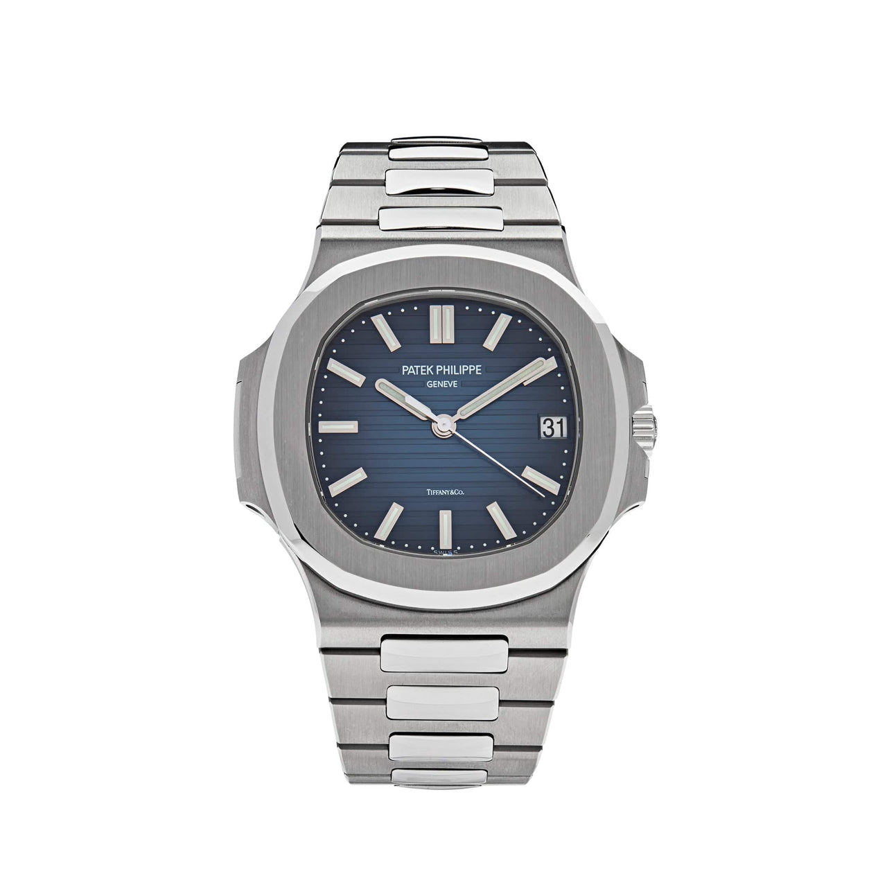 Luxury Watch Patek Philippe Nautilus Stainless Steel Blue Tiffany & Co. Dial (2018) 5711/1A-010 Wrist Aficionado