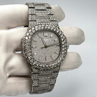 Thumbnail for Luxury Watch Patek Philippe Nautilus Stainless Steel After Market Diamond Paved 5711/1A-011 Wrist Aficionado