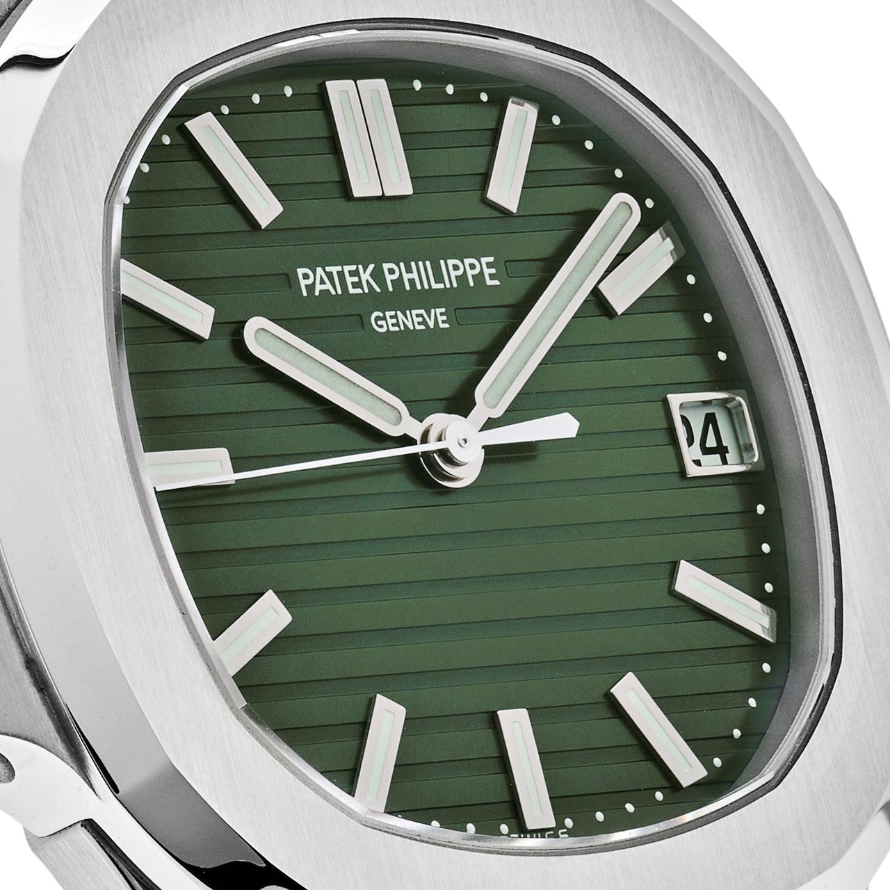 Luxury Watch Patek Philippe Nautilus Stainless Steel Green Dial 5711/1A-014 Wrist Aficionado