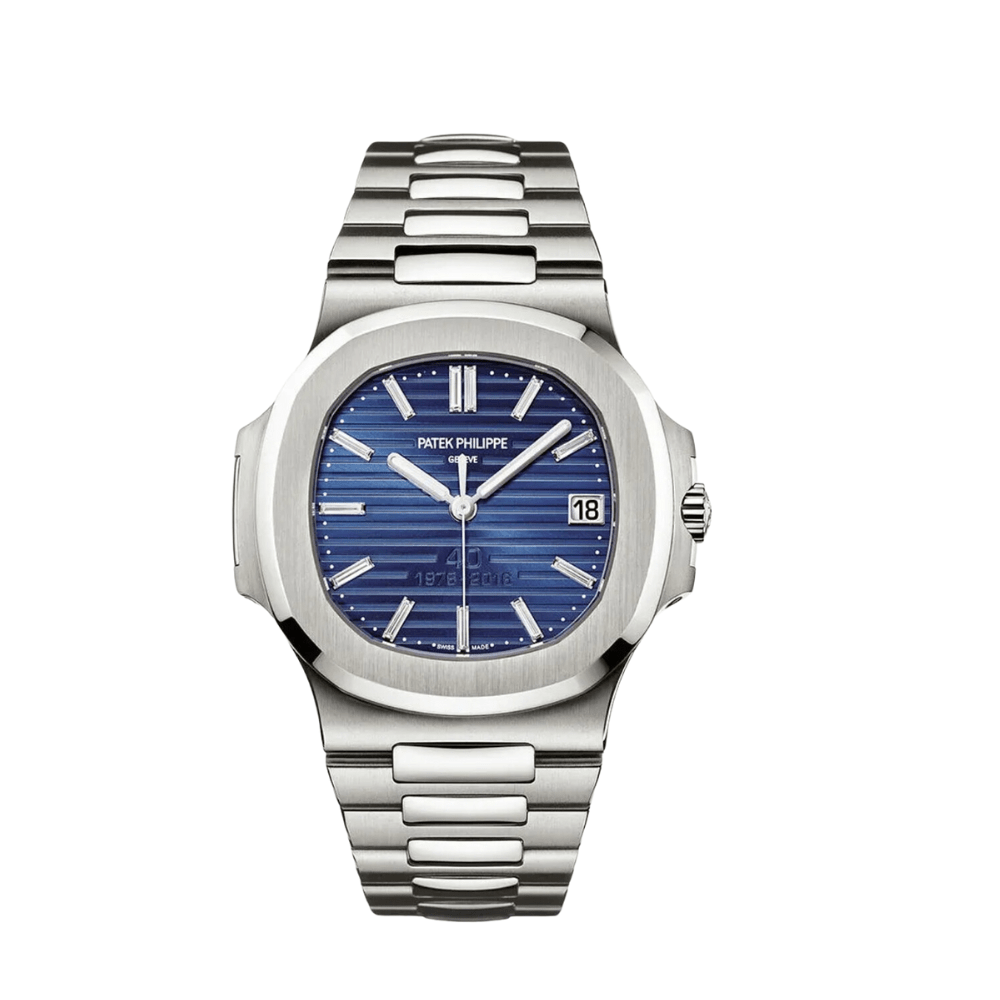Patek Philippe Nautilus 5711 1P 001 40th Anniversary Platinum Blue Dia Wrist Aficionado