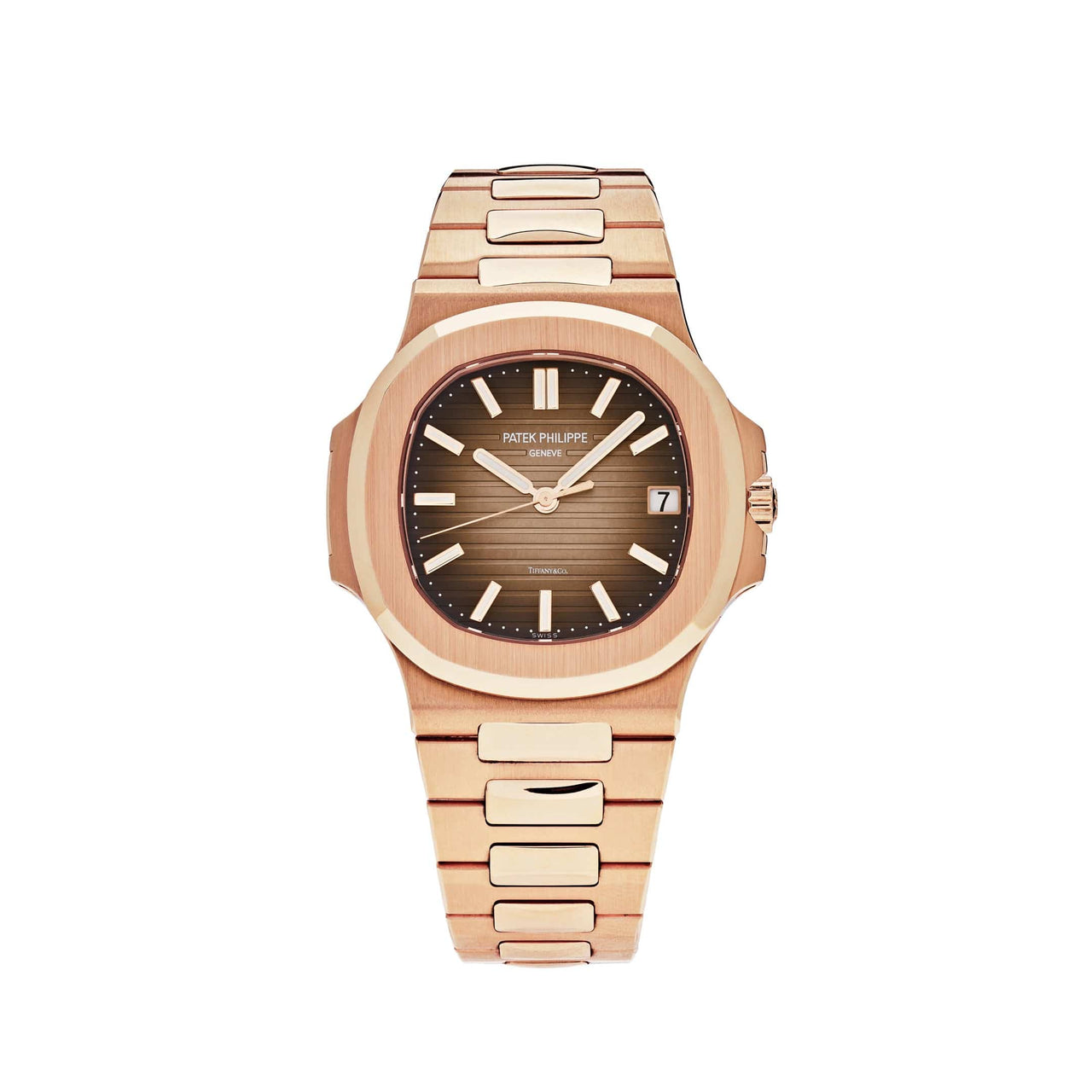 Luxury Watch Patek Philippe Nautilus Rose Gold Tiffany & Co. Dial 5711/1R-001 Wrist Aficionado