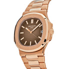 Luxury Watch Patek Philippe Nautilus Rose Gold Chocolate Dial 5711/1R (2016) Wrist Aficionado