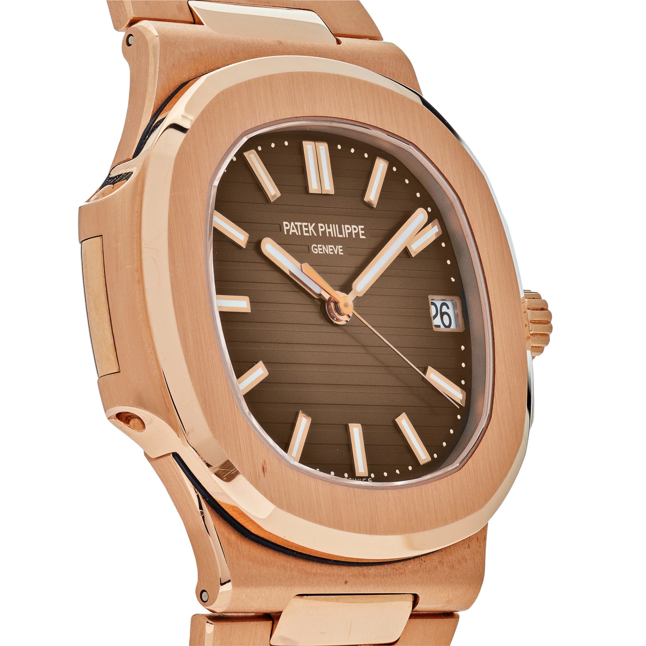 Luxury Watch Patek Philippe Nautilus Rose Gold Chocolate Dial 5711/1R (2016) Wrist Aficionado