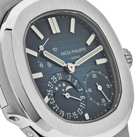 Thumbnail for Luxury Watch Patek Philippe Nautilus Moonphase Stainless Steel Blue Dial 5712/1A-001 (2020) Wrist Aficionado