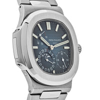 Thumbnail for Luxury Watch Patek Philippe Nautilus Moonphase Stainless Steel Blue Dial 5712/1A-001 (2020) Wrist Aficionado