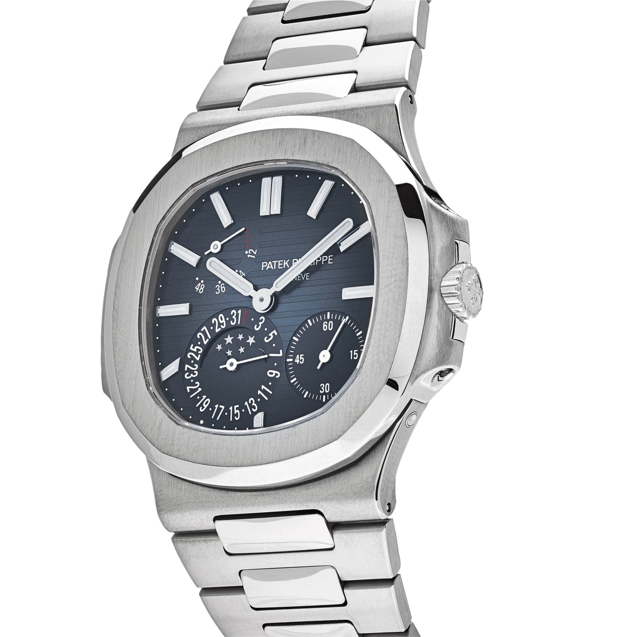 Luxury Watch Patek Philippe Nautilus Moonphase Stainless Steel Blue Dial 5712/1A-001 (2021) Wrist Aficionado
