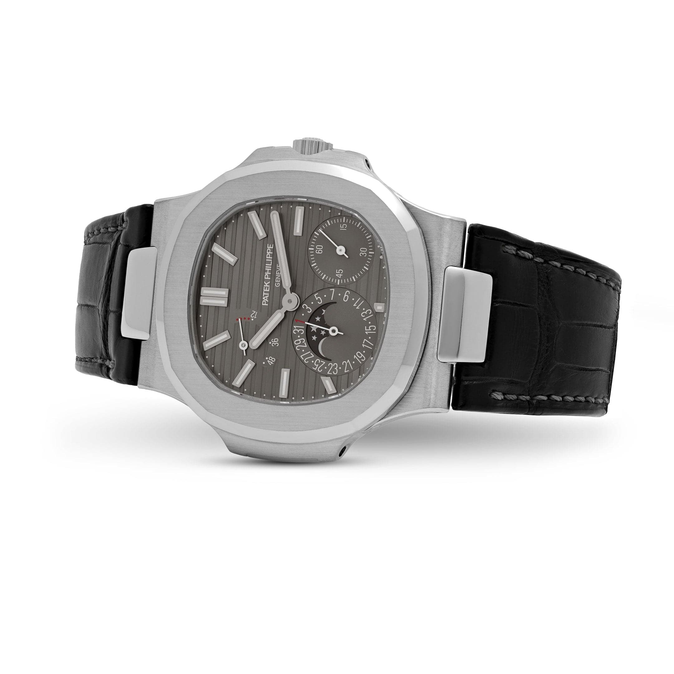 Patek Philippe Nautilus 5712G-001 White Gold Grey Dial Moon Phases (2019)