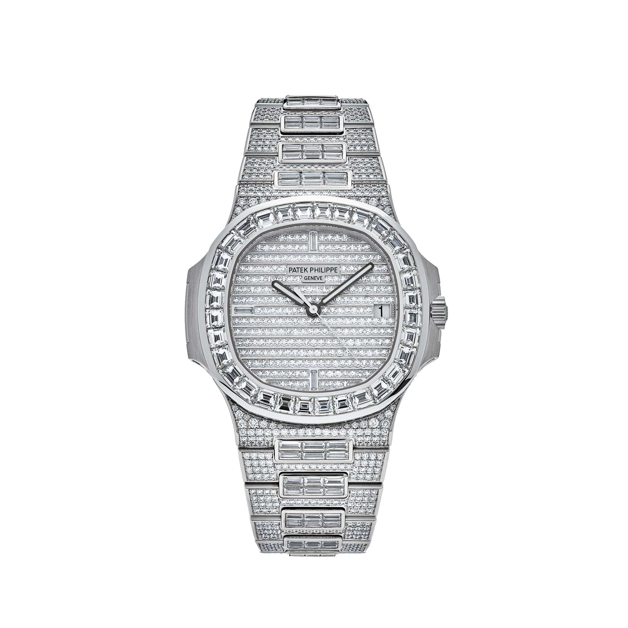 Patek Philippe Nautilus White Gold Diamond Set 5719/10G-010 Wrist Aficionado