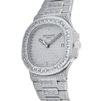 Thumbnail for Patek Philippe Nautilus White Gold Diamond Set 5719/10G-010 Wrist Aficionado