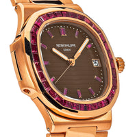 Thumbnail for Luxury Watch Patek Philippe Nautilus Rose Gold Ruby Bezel 5723/112R-001 Wrist Aficionado
