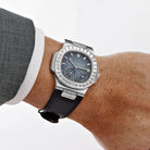 Patek Philippe Nautilus 5724G-001 White Gold Blue Diamond Dial Diamond Bezel (2017)