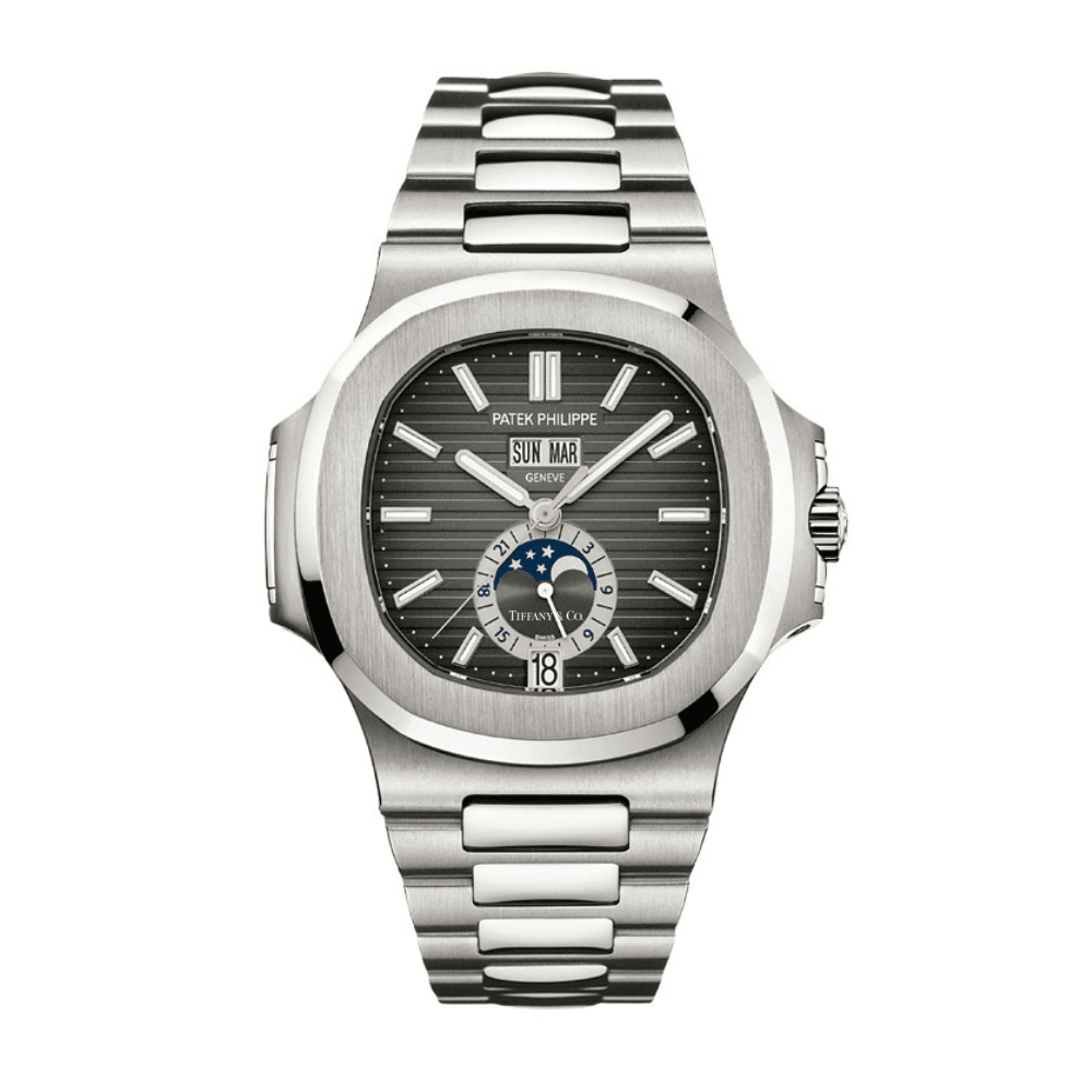 Patek Philippe Nautilus Annual Calendar Moon Phase Tiffany Grey