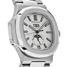 Patek Philippe Nautilus 5726/1A-010 Annual Calendar Moon Phases Stainless Steel White Dial