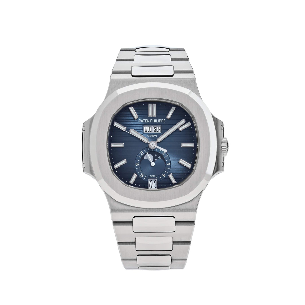 Luxury Watch Patek Philippe Nautilus Annual Calendar Blue Dial 5726/1A ...