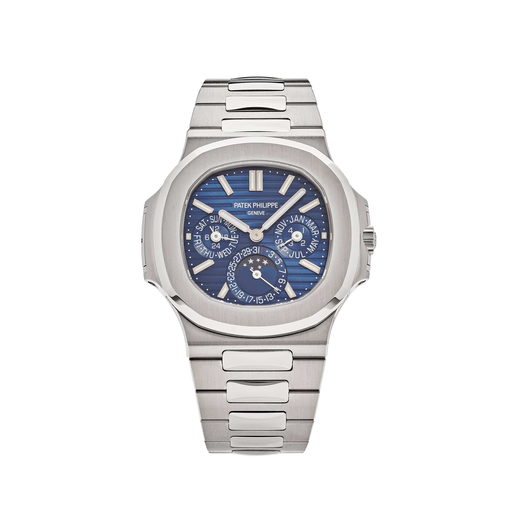 Patek Philippe Nautilus 5740/1G-001 Perpetual Calendar Moon Phases White Gold (2019)