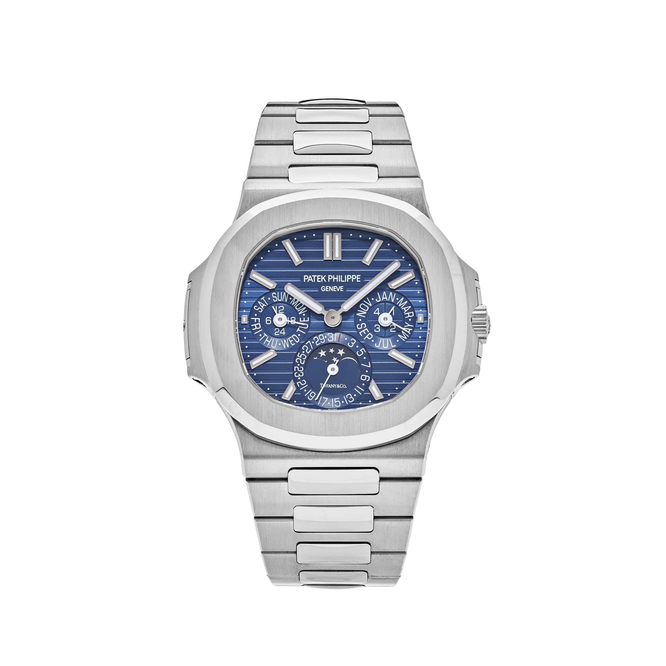 Patek Philippe Nautilus 5740/1G-001 Tiffany&Co. Perpetual Calendar Moon Phase White Gold  Blue Dial (2019)