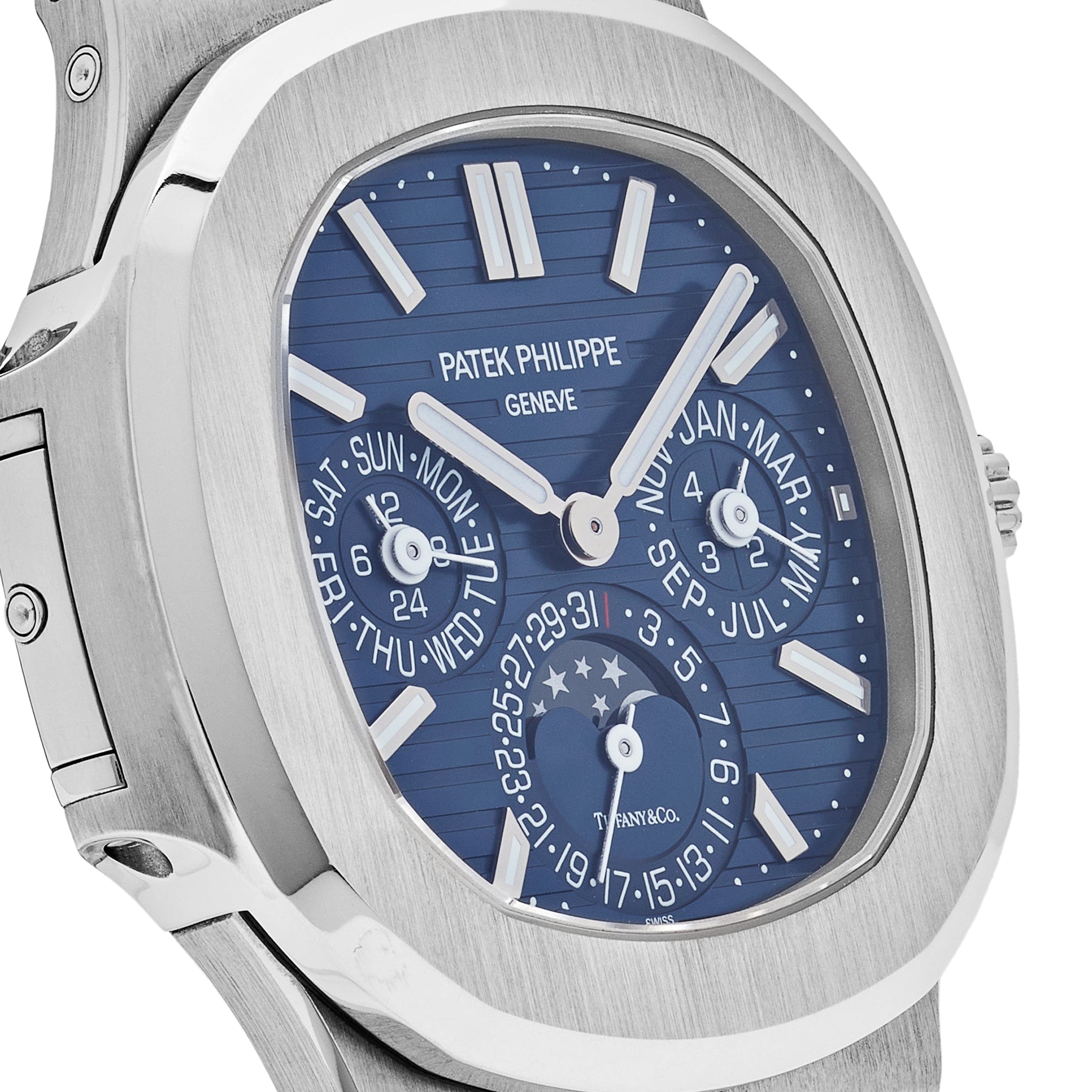 Patek Philippe Nautilus 5740/1G-001 Tiffany&Co. Perpetual Calendar Moon Phase White Gold  Blue Dial (2019)