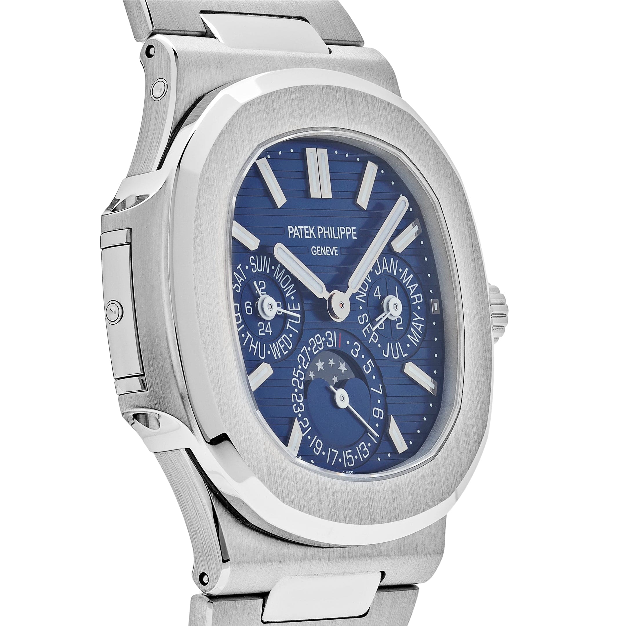 Luxury Watch Patek Philippe Nautilus Perpetual Calendar Moonphase 5740/1G-001 Wrist Aficionado
